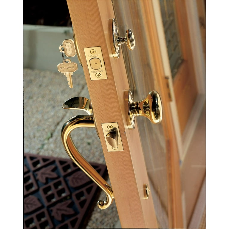 Baldwin Canterbury Distressed Single Cylinder Oil-Rubbed Bronze Right-Handed Door Handleset Baldwin Canterbury Distressed Single Cylinder Oil-Rubbed Bronze Right-Handed Door Handleset