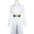 thumbnail image 5 of Women's Golden Butterfly Stretchy Belts, Vintage Elegant Elastic Waistband for Dress Coat 65x5cm/25.6x2.0" Coffee, 5 of 6