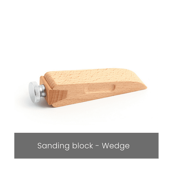 3Pcs Wooden Sandpaper Block Set Square Bevel Wedge Hand Sanding Block Handmade Leather Edge Grinding Polishing Tool
