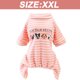thumbnail image 2 of Pijamas para perros pequeños, ropa para cachorros de 4 patas, mono cálido de invierno para perros machos y hembras (rosa) XXL, 2 of 6