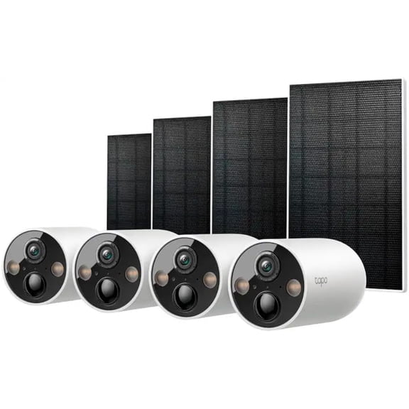 Restored TP-Link Tapo Wire-Free Indoor/Outdoor Cameras with up to 300 days of Battery Life and Magnetic Base (4-Pack)