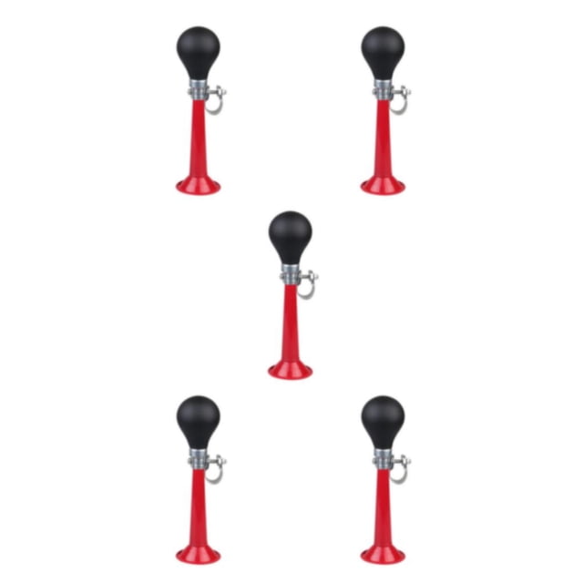 Baohd Klaxon Rétro en Métal pour Vélos 7 Pouces Bugle en Silicone Accessoires de Cyclisme Rouge 5 Pcs