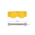 thumbnail image 3 of Cinturón elástico de cuero sintético con hebilla en forma de 8 de 2 piezas Inspire Chic para dama 27x2.36" (LxW) Amarillo, 3 of 7