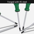 thumbnail image 4 of Jeu de Tournevis 5pc - Acier au Chrome Vanadium avec Embouts Magnétiques - Comprend U Y Triangle Croisé Intérieur, 4 of 5