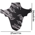 thumbnail image 3 of Langgg Bicycle Splasher Tire Wheel Guard Bike Universal Protecting Tool Five-pointed Floral Print Mudguard With 6 Fixing Strap Claw 1Set, 3 of 6