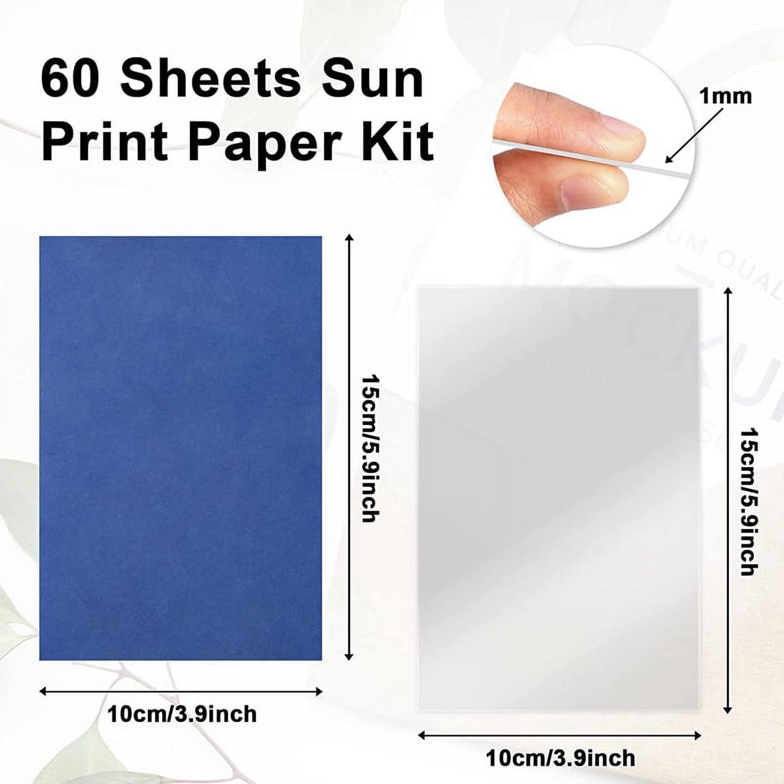 244Pcs Sun Print Paper Cyanotype Paper Kit,Solar Drawing Paper Sensitivity Sun Print Nature Printing Paper(5.9X3.9 Inch)