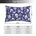 thumbnail image 2 of Yiaed Skull flower white blue Print Brushed Microfiber Envelope Pillowcases, Standard,Envelope Closure Pillow Cases(No pillow core)-16"x24", 2 of 6