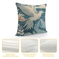thumbnail image 4 of ONETECH Teal Blue Chinoiserie Bird Floral Sofa Pillow Cover Aquamarine Blue and Ivory Decorative Cushion Cover Chinoiserie Pillow Cases, 4 of 5