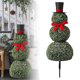 thumbnail image 4 of Topiarios Navideños Boj Con Lazo Topiario Muñeco Nieve para Porche (estilo 2) Rojo, 4 of 9