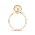 thumbnail image 2 of Angara Golden South Sea Cultured Pearl Solitaire Bypass Ring in 14K Rose Gold for Women | June Birthstone Jewelry for Her, 2 of 7