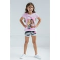 thumbnail image 4 of Barbie Toddler Girls T-Shirt and French Terry Shorts Outfit Set Toddler to Big Kid, 4 of 5