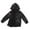 Black, variant on Curuila Kids Girls Jackets Sequin Solid Color Long Sleeve Zip Up Hooded Jacket Shiny Fashion Lightweight Mid-Length Clothes Black Size 2-3 Years