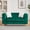 Green + Fabric + 2 Seat + Foam, variant on Classic modern sofa: 61.25-inch Chesterfield-style sofa with tufted detailing and luxurious velvet upholstery, featuring 2 throw pillows and metal legs,grey