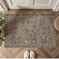 thumbnail image 5 of BERTHMEER 2'x3' Small Brown Area Rugs for Bathroom Bedroom Entryway Kitchen Dorm Entrance Non Slip Washable Vintage Traditional Oriental Accent Distressed Carpets, 5 of 6