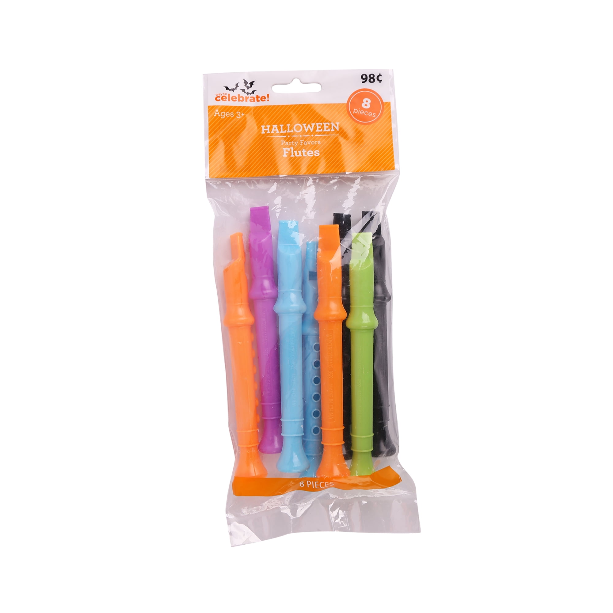 Way To Celebrate Multi Colors 8 Flutes Halloween Party Favors Toys
