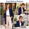 thumbnail image 5 of WUJINXIA Womens Lightweight Loose Fit Cardigan Coat Open Front Long Sleeve Sweater Jacket with Side Pockets, 5 of 6