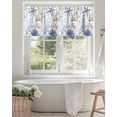 thumbnail image 6 of Blue Coastal Nautical Kitchen Valances for Windows Shell Starfish Conch Coral Valance Curtains&nbsp; for Kitchen /Living Room/Bedroom/ Bathroom Decor, 54"x18 " ,Rod Pocket 1 Panel, White, 6 of 7