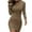 Brown, variant on Elainilye Fashion Women Dresses Spring Leisure Solid Tight Hooded Long Sleeved Dress Bodycon Dress,Gray