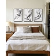 thumbnail image 5 of SHENIFY Large 24x36in3pcs Black Framed Black White Abstract Canvas Wall Art Ink Wash Pastel Wall Decor Modern Transparent Fog Illustration Art Painting for Bedroom Dining Room, 5 of 8