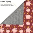 thumbnail image 6 of Xecao Cute Pig with Coins Print Dish Drying Mat for Kitchen Counter,Absorbent Coffee Bar Mat, Dish Drainer Rack Mats,Dining Room Decoration, 6 of 8
