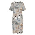 thumbnail image 4 of Vestido gris de bolsillo suelto de jardín japonés, ropa de mujer, vestidos para fiesta de boda, 4 of 7