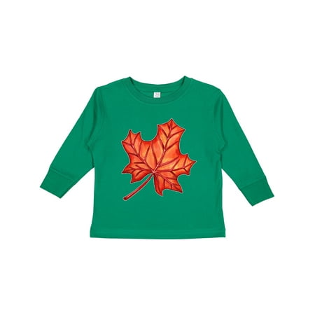 

Inktastic Red Canadian Maple Leaf Boys or Girls Long Sleeve Toddler T-Shirt