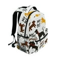 thumbnail image 5 of School Backpack Lightweight Multipocket College High Middle Student Bag 15L Yellow Black Brown Dogs, 5 of 9