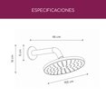 thumbnail image 2 of Regadera Brucke Redonda Gris Cromada con Brazo de Ducha, 2 of 4