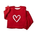thumbnail image 3 of cocolona Womens Heart Graphic Sweatshirts Fall Winter Crewneck Long Sleeve Shirts Fashion Casual Loose Love Print Pullover Tops, 3 of 6