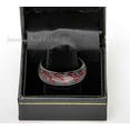 thumbnail image 4 of Jewelry Avalanche Mens Dome Tungsten Carbide Wedding Band Chains & Red Beads Inlay, Comfort Fit 8MM, 4 of 4