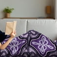thumbnail image 3 of Celtic Soft Flannel Fleece Throw Blanket, Unique Celtic Knot with Swirling and Twisted Line Details Print, Cozy Plush for Indoor and Outdoor Use, 50" x 70", Violet Lilac, by Ambesonne, 3 of 5
