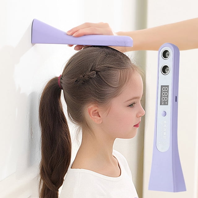 WHEANG Portable Body Height Stadiometer Handheld Cordless Height Measurement Device For Children And Adults With Temperature Display Decor
