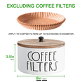 thumbnail image 5 of 1Pc Wooden Coffee Filter Holder with Lid - Rustic Storage Container and Dispenser Basket for Coffee Bar Decor, Farmhouse Accessories - White, 5 of 9