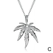 SHIBUN Stainless Steel Men's Cannabis Weed Marijuana Leaf Pendant Necklace,Stainless Steel Marijuana Weed Necklace Cannabis Leaf Pendant-NEW