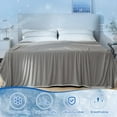 thumbnail image 3 of PHF Double Cooling Blanket for Hot Sleepers Queen Size, Arc-Chill Q-Max>0.5 with Double Cooling, Summer Blanket Absorbs Heat to Keep Cool All Night (Charcoal Grey, 90"x90"), 3 of 8