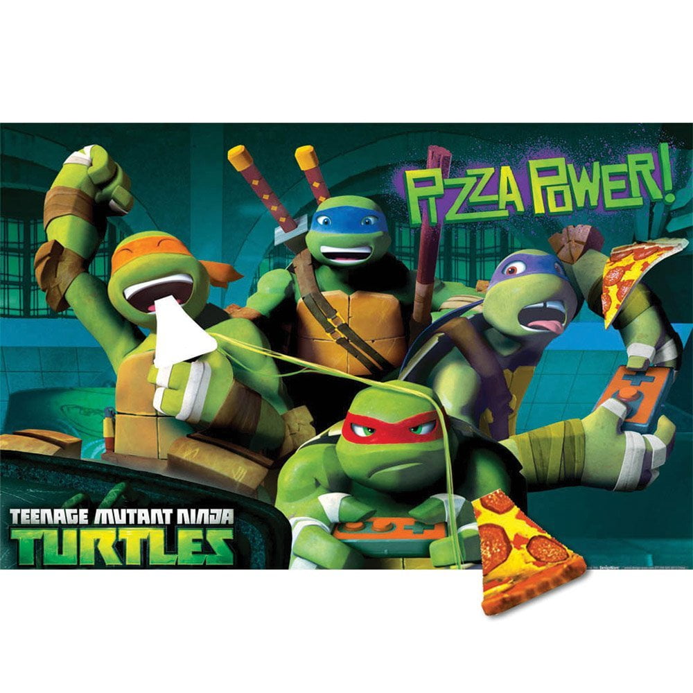 Teenage Mutant Ninja Turtles Pin the Pizza Party Game - Birthday and