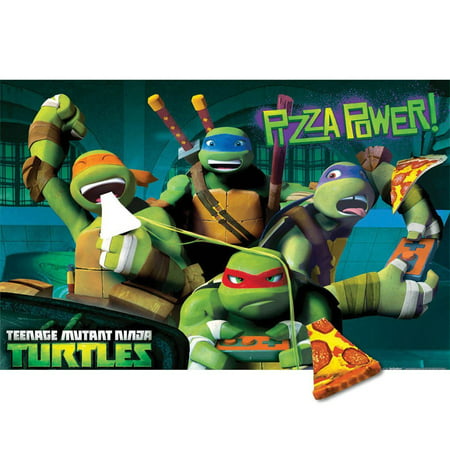 Teenage Mutant Ninja Turtles Pin the Pizza Party Game - Birthday and Theme Party Supplies By