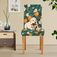 thumbnail image 4 of Yayeee 2 Pack Dining Chair Covers Stretch Parson Chairs Slipcovers Seat Protector, Orange Leaves, 4 of 6