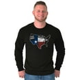 thumbnail image 5 of Texas Large Funny Distressed TX Flag Long Sleeve TShirt Men Women Brisco Brands S, 5 of 6