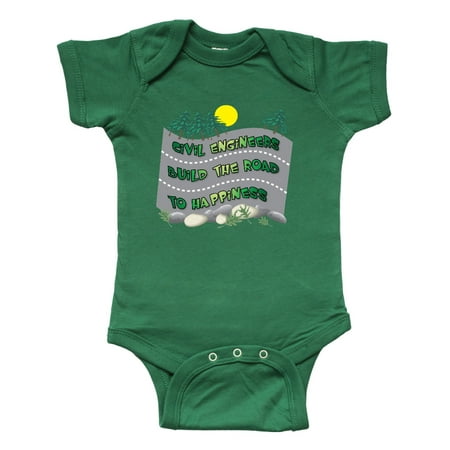 

Inktastic Civil Engineers Road To Happiness Gift Baby Boy or Baby Girl Bodysuit
