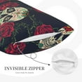 thumbnail image 5 of Balery Roses Skulls Bedding Queen Pillow Cases - Envelope Closure - Soft Brushed Microfiber Fabric - Shrinkage and Fade Resistant Pillow Cases-16"x24", 5 of 9