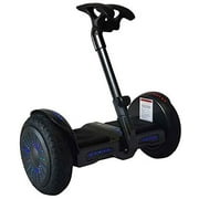 Black 10" Smart Self-Balancing Electric Scooter with LED light, Portable and Powerful