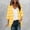 c02Yellow, variant on LNWUY Women's Curved Hem 3/4 Sleeve Cardigan Tops Casual Open Front Lightweight Cardigans Gradient Color Summer Clothes Gray S