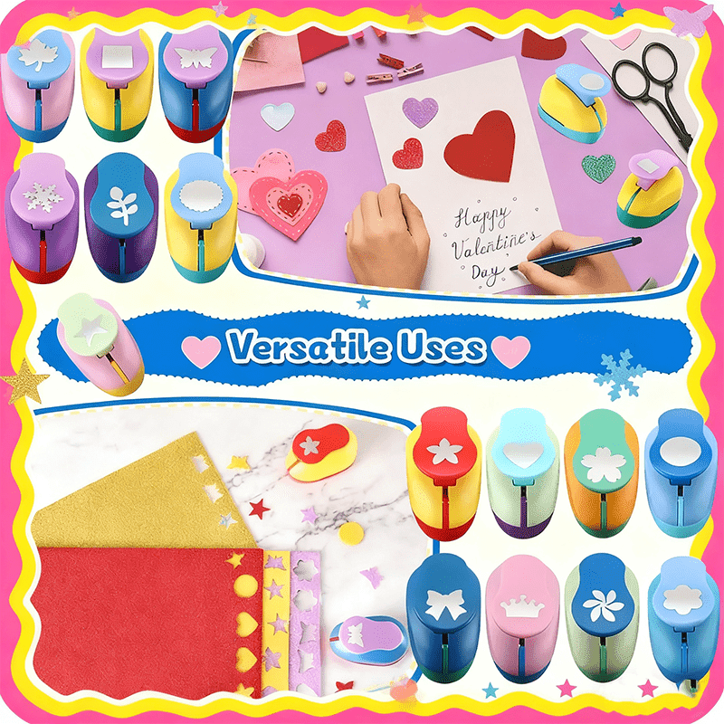 15Pcs Craft Paper Punch, Decorative Hole Punchers for Card Making Scrapbooking DIY Craft, Small Pattern Paper Cutter Tool for Spring Craft Project