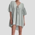thumbnail image 1 of WILLBEST Vestidos Floreados Para Mujer Vestido Casual De Corte A Con Escote En V Y Detalle De Cómodo Y Transpirable. Para Mujer Y Mangas Con Vuelo, 1 of 3