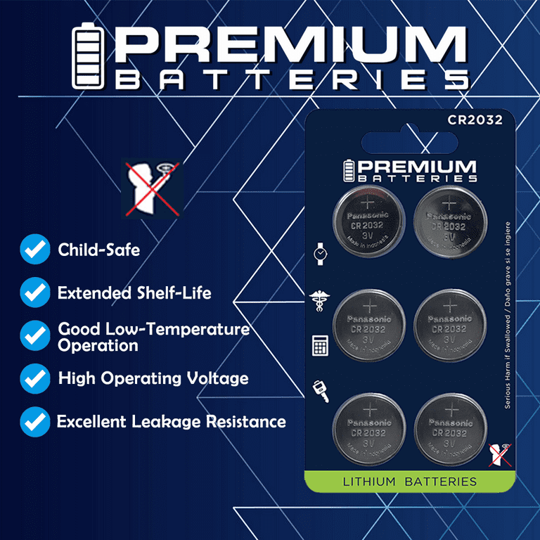 Premium Batteries Panasonic CR1616 3V Lithium Coin Cell Batteries