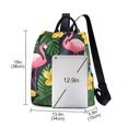 thumbnail image 3 of FORMRS Women's Travel Backpack Purse Anti-Theft Hidden Pockets Casual Shoulder Bag, Flamingo Floral Pattern, 3 of 7