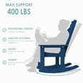 thumbnail image 3 of Pipopa Outdoor Rocking Chair Set of 2,HDPE All Weather Patio Rocker for Lawn,Porch,Garden,Blue, 3 of 9