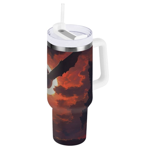 40 oz Stainless Steel Tumbler Vacuum Insulated Leak Proof Stainless Steel Coffee Cup Water Bottles Fierce Dragon