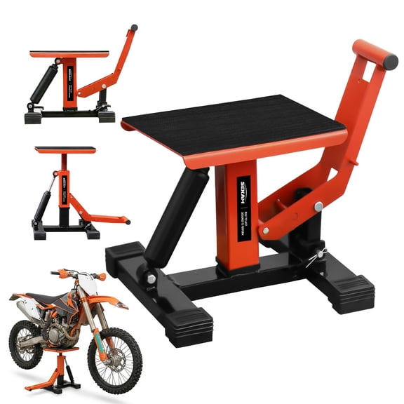 SEKAM Dirt Bike Stand, 1200 LBS Hydraulic Motorcycle Lift Jack with Safety Lock, Heavy-Duty Motorcycle Lift Stand for Maintenance & Repair